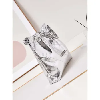 Chanel 22 Kabelka Fantasy barva Telecí kůže a stříbrný kov AS3261 Stříbrná