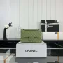 Chanel A01112 Flap Classic 11.12 Kabelka Zrnité telecí kůže a stříbrný kov Zelená