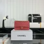 Chanel A01112 Flap Classic 11.12 Kabelka Zrnité telecí kůže a zlatý kov Červená