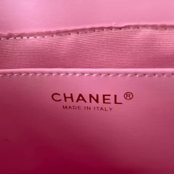 Chanel Messenger Bag telecí kůže a zlatý kov AS4845 růžová jehněčí kůže
