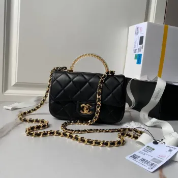 Chanel AS4847 Mini Flap taška s horním uchem Černá