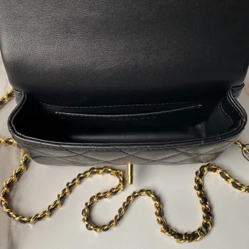 Chanel AS4847 Mini Flap taška s horním uchem Černá