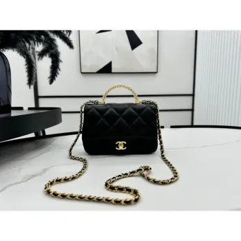 Chanel AS4848 Mini Flap taška s horním uchem Černá