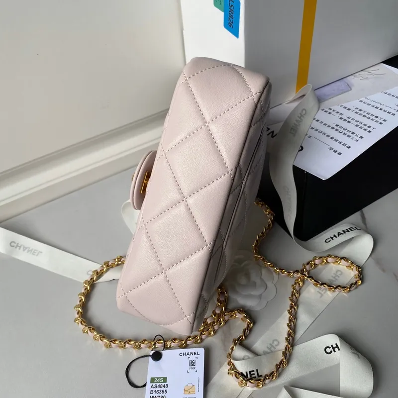 Chanel AS4848 Mini Flap taška s horním uchem Růžová