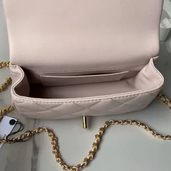 Chanel AS4848 Mini Flap taška s horním uchem Růžová