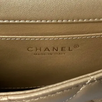 Chanel AS4848 Mini Flap taška s horním uchem Zlatá
