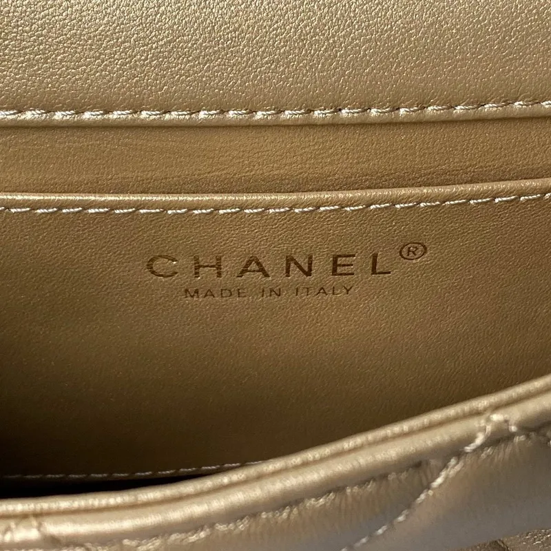 Chanel AS4848 Mini Flap taška s horním uchem Zlatá