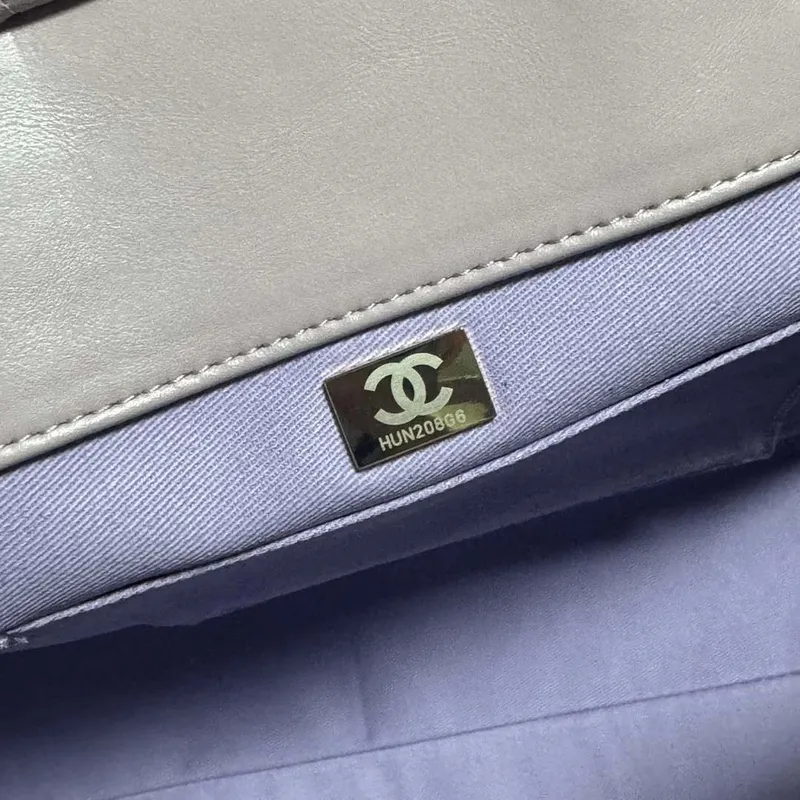 Chanel AS3351 Nákupní taška Stínovaná telecí kůže a stříbrný kov Fialová a světle růžová