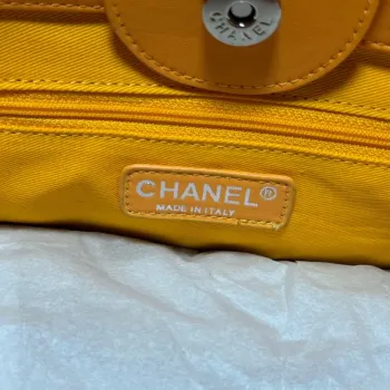 Chanel AS3351 Nákupní taška Stínovaná telecí kůže a stříbrný kov Oranžová korálová a růžová