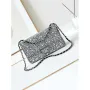 Chanel 24SS A01112 Klasická kabelka s klopou Velký diamantový intarzovaný stříbrný