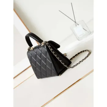 Chanel AS4711  Kelly Bag telecí kůže zlatý kov černá