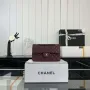 Chanel A01117 Kabelka s klopou Klasická taška Vínově červená jehněčí kůže