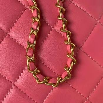 Chanel AS4610 Messenger taška Jehněčí kůže Červená