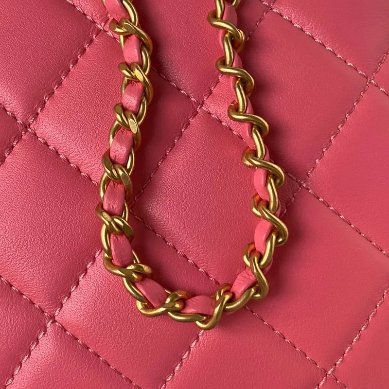 Chanel AS4610 Messenger taška Jehněčí kůže Červená