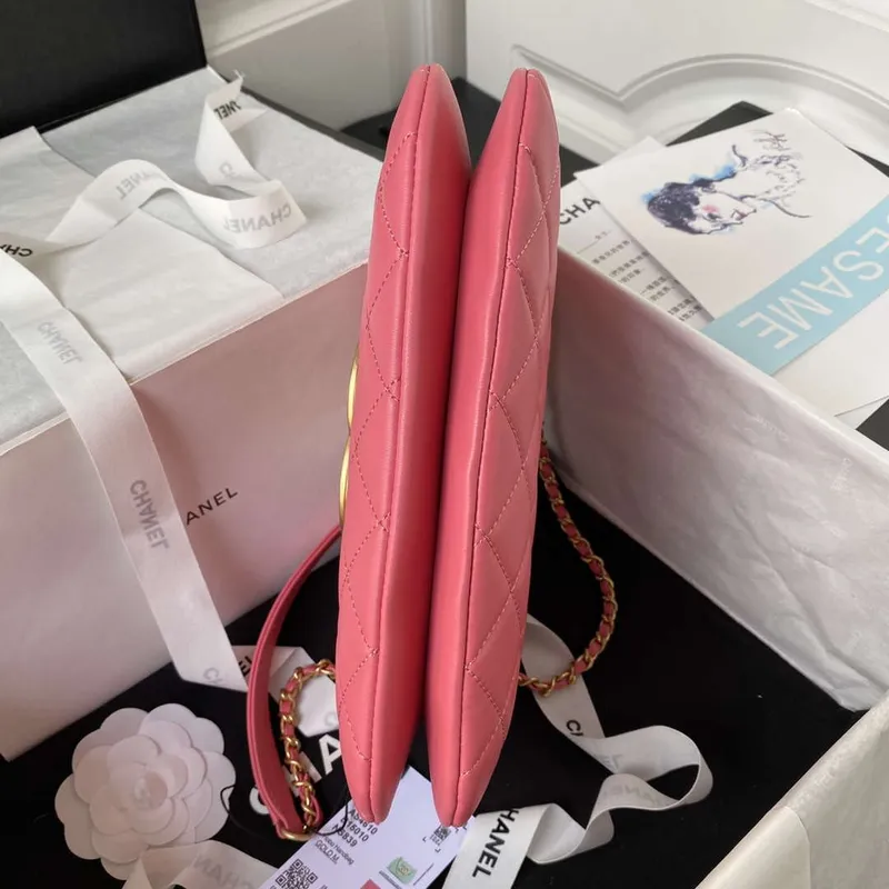 Chanel AS4610 Messenger taška Jehněčí kůže Červená