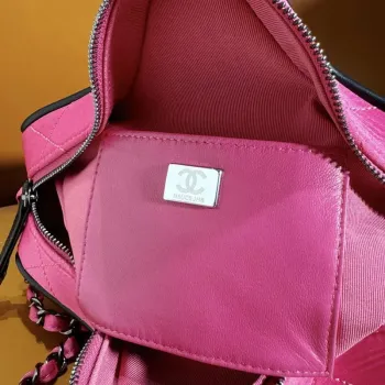 Chanel AS4579 Star Kabelka Saténová a černá metalická růžová