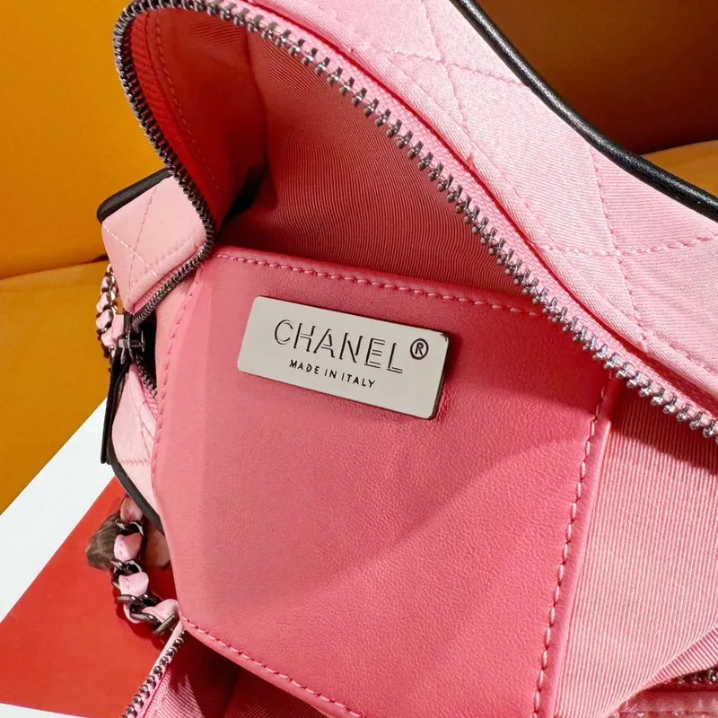 Chanel AS4579 Star Kabelka Satén & Černý odstín kovu Růžová