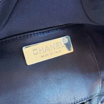 Chanel AS4579 Star Handbag metalická jehněčí kůže zlatá kovová černá