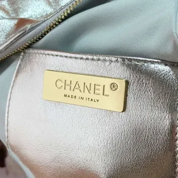 Chanel AS4579 Star Handbag metalická jehněčí kůže zlatá kovová stříbrná