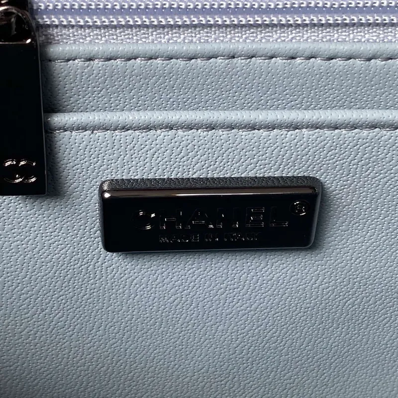 Chanel AS1116 Malá taška s klopou Velvet Crystal Pearl A69900 Modrá