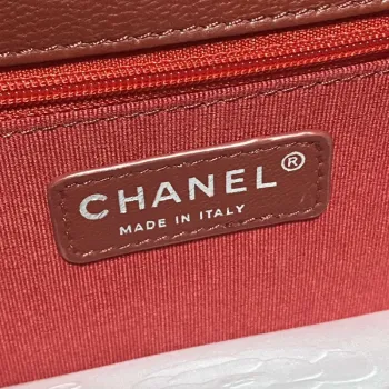 Chanel AS4051 Kabelka s klopou Sametová Stříbrná Kovová Vínově červená