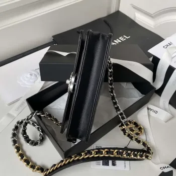 Chanel AP3267 19 Peněženka na řetízku Woc Lesklá jehněčí kůže Černá