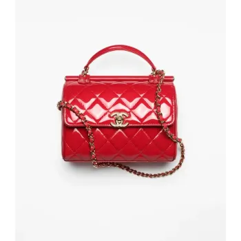 Chanel AS4511 Patentovaná telecí kůže a zlatý kov Červená