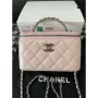 Chanel AP3593 Lesklá zmačkaná telecí kůže Strass & Ruthenium Finish Metal Pink