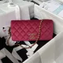 Chanel AP3363 Klopová taška Baguette Sametově vínově červená