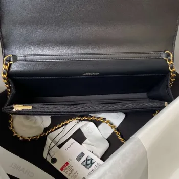Chanel AP3363 Klopová taška Baguette Sametová černá