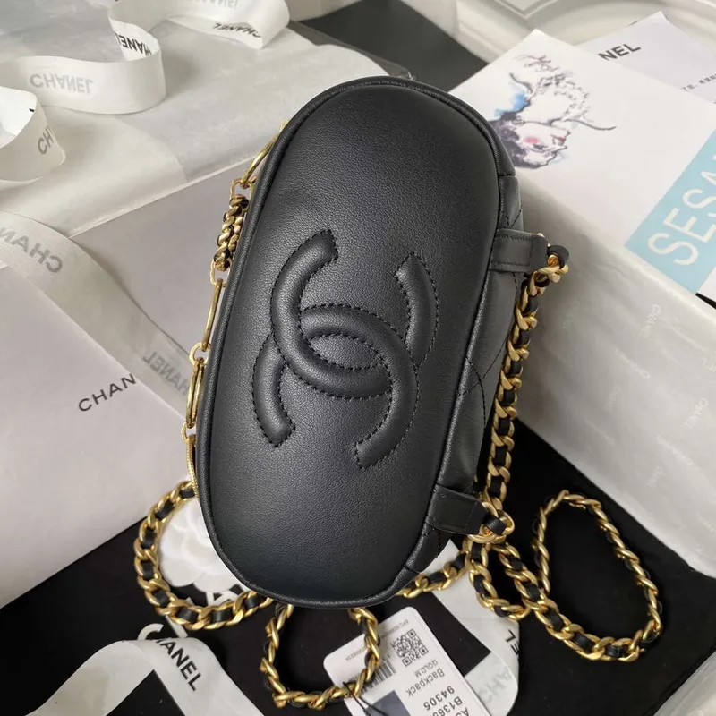 Malý batoh Chanel AS4275 z telecí kůže a zlatého kovu, černý