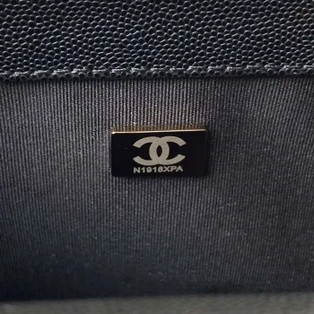 Chanel A94804 Boy Chanel taška s klopou a uchem, z broušené lesklé telecí kůže, zlatý kov, černá