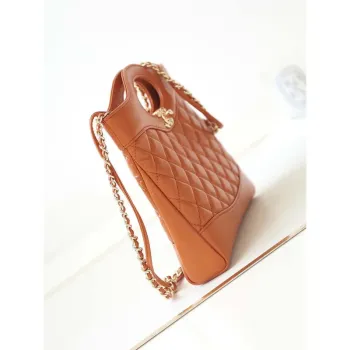 Chanel 31 mini nákupní taška z jehněčí kůže AS4133 Hnědá