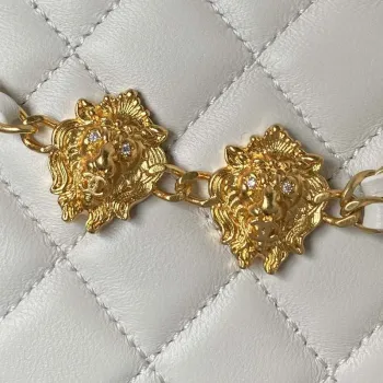 Chanel AS3429 Kabelka z jehněčí kůže, bílá