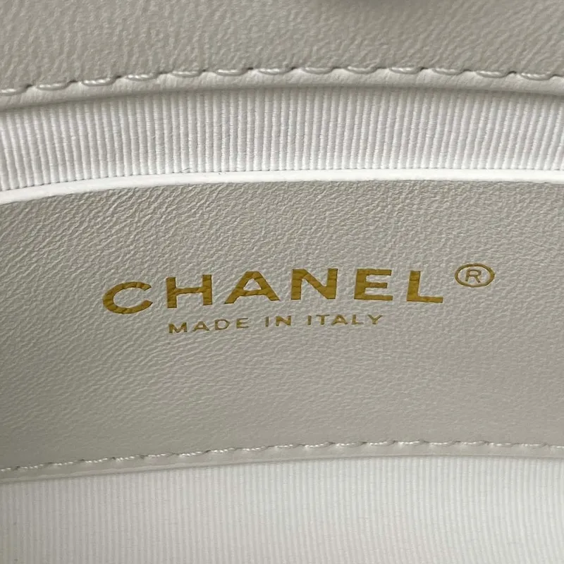 Chanel AS3429 Kabelka z jehněčí kůže, bílá