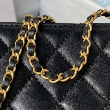 Chanel AS3429 Taška z jehněčí kůže, černá