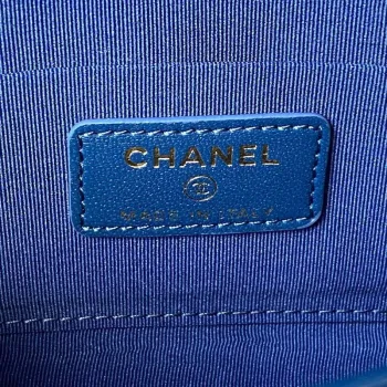 Chanel AP3426 Woc Mini Flap Bag Jehněčí kůže 17 cm Modrá