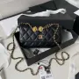 Chanel AP3426 Woc Mini Flap Bag Jehněčí kůže 17 cm Černá