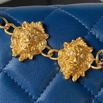 Chanel AP3424 Woc Mini Flap Bag Jehněčí kůže Modrá