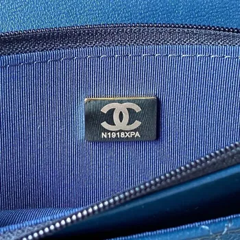 Chanel AP3424 Woc Mini Flap Bag Jehněčí kůže Modrá