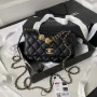 Chanel AP3424 Woc Mini Flap Bag Jehněčí kůže Černá