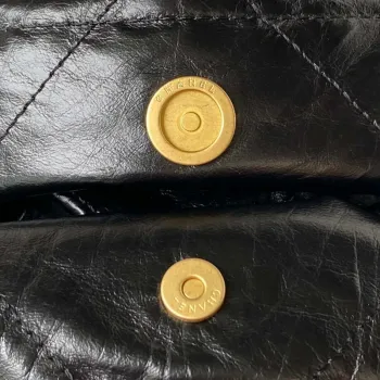 Chanel 22 Malá kabelka AS3260 Memorial Telecí kůže Černá Zlatá