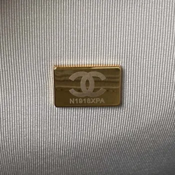 Chanel AS3932 Klasická taška s klopou CF Jehněčí kůže Světle modrá Zlatá