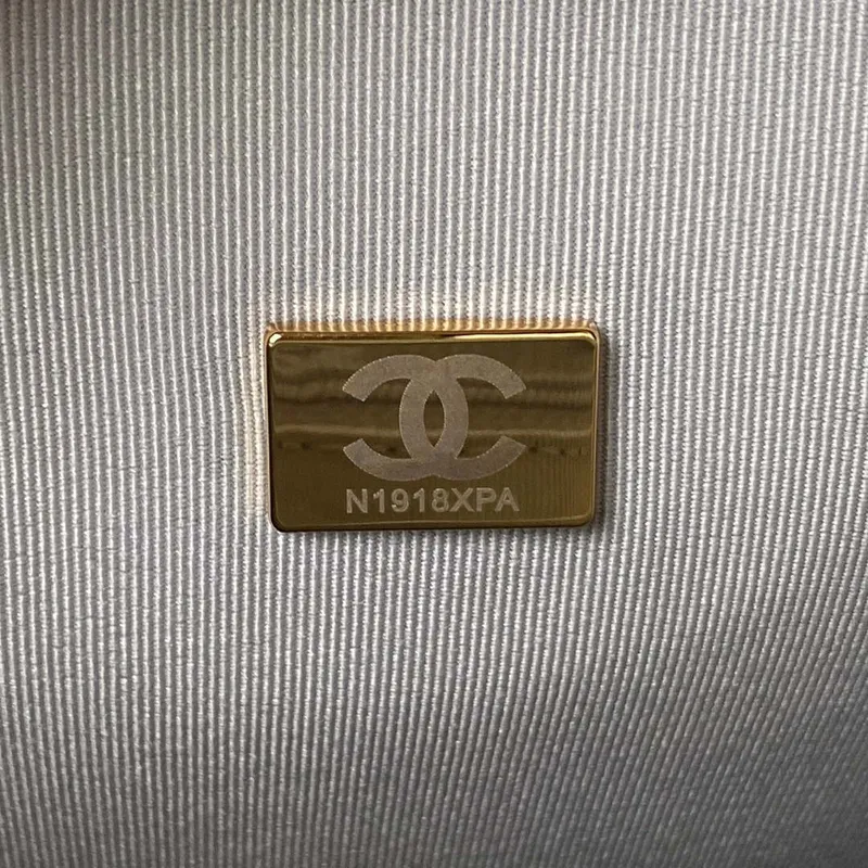 Chanel AS3932 Klasická taška s klopou CF Jehněčí kůže Světle modrá Zlatá