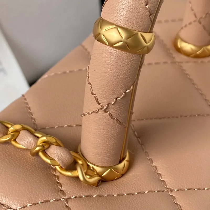 Chanel AS3973 Malá kosmetická taška Taška z jehněčí kůže Nude Pink