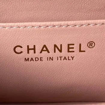 Chanel AS4041 Klasická taška s klopou CF Camellia z jehněčí kůže, růžová a zlatá