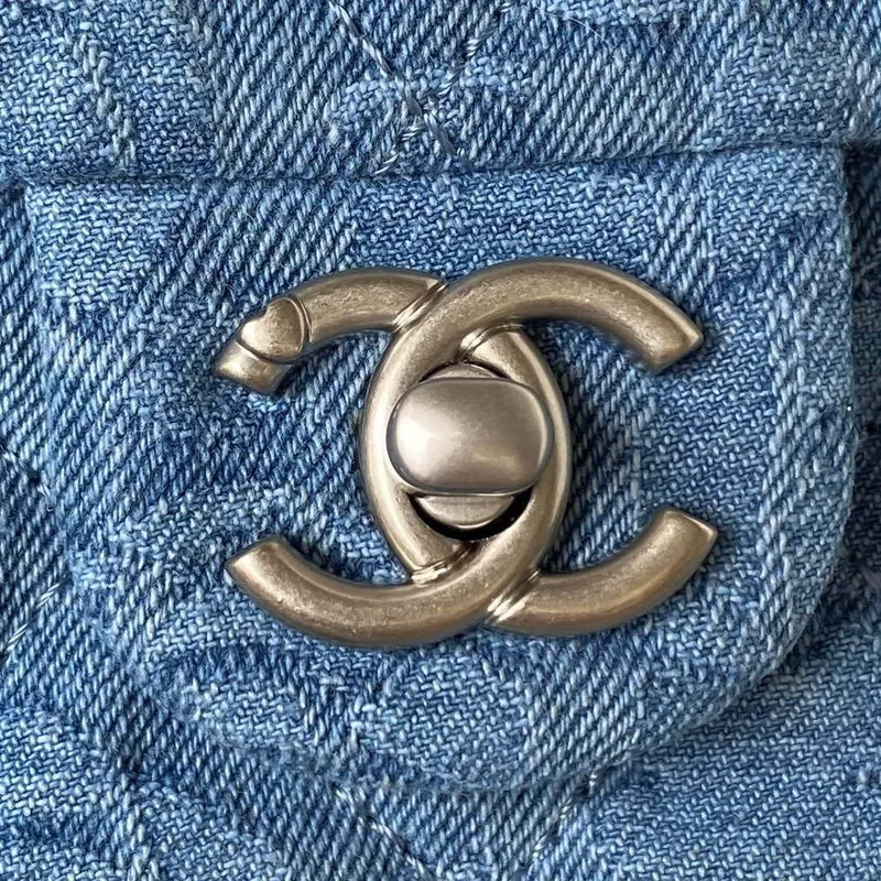 Chanel AS3921 Klasická taška s klopou Woc Denim Blue