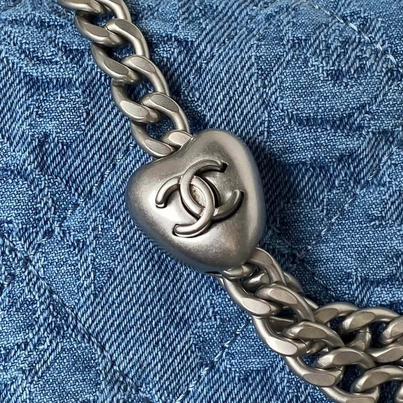Chanel AS3921 Klasická taška s klopou Woc Denim Blue