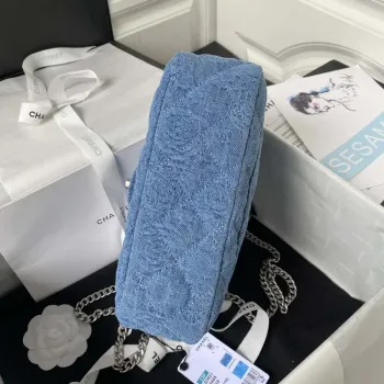 Chanel AS3921 Klasická taška s klopou Woc Denim Blue