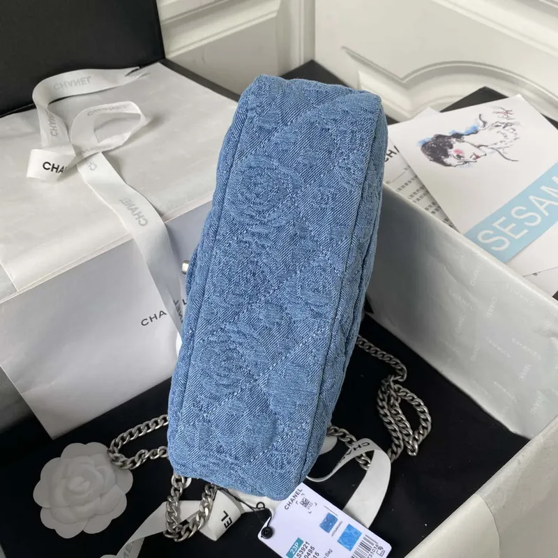 Chanel AS3921 Klasická taška s klopou Woc Denim Blue